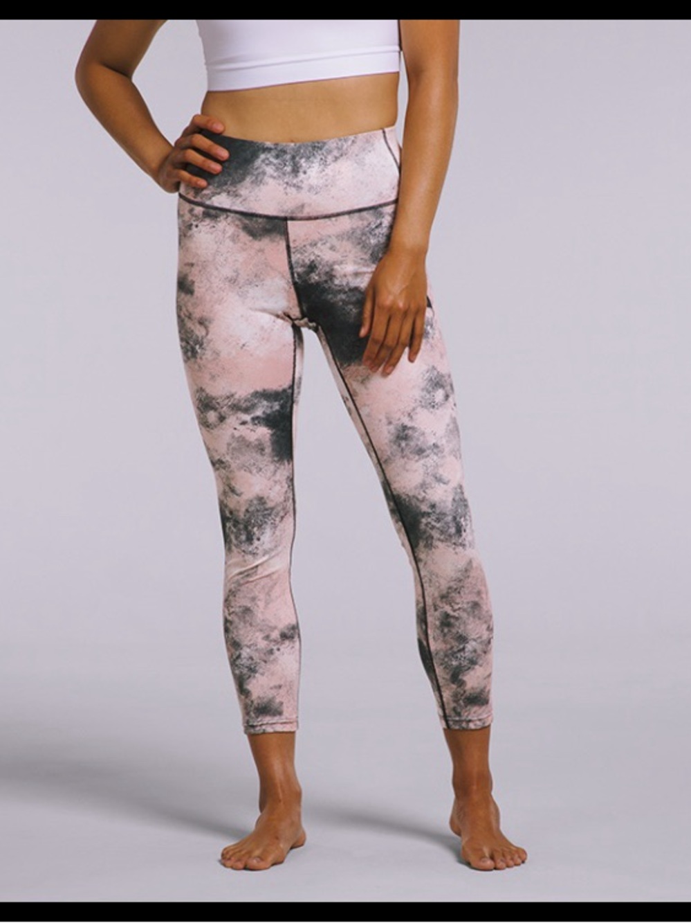 The North Face FD Pro 160 Tight in Pink Moss Faded Dye Camo Print